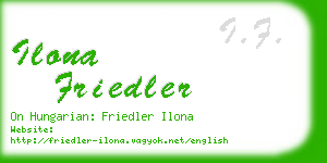 ilona friedler business card